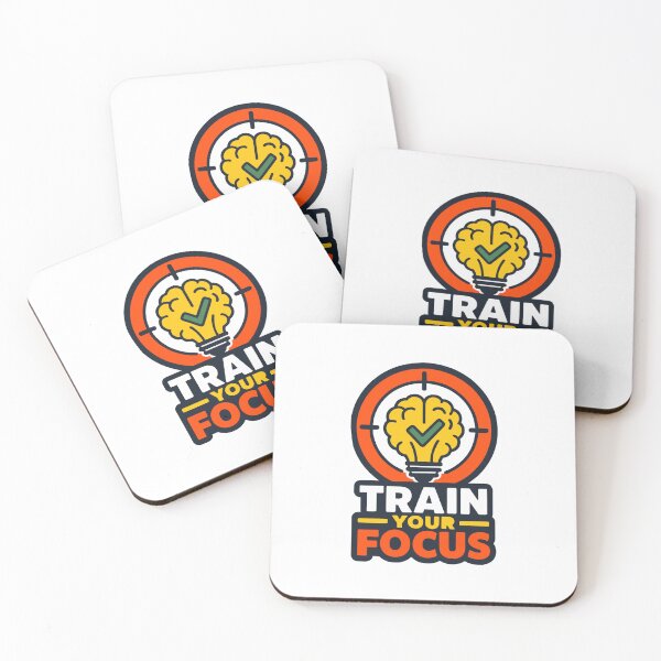 Item preview, Train Your Focus – Brain Light Bulb Motivational Art designed and sold by Akioos.