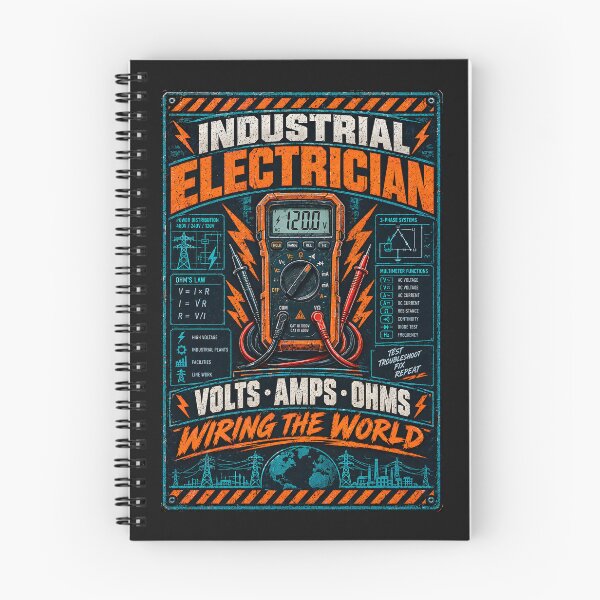 Item preview, Industrial Electrician Volts Amps Wiring World Shirt designed and sold by StudioBilly3000.