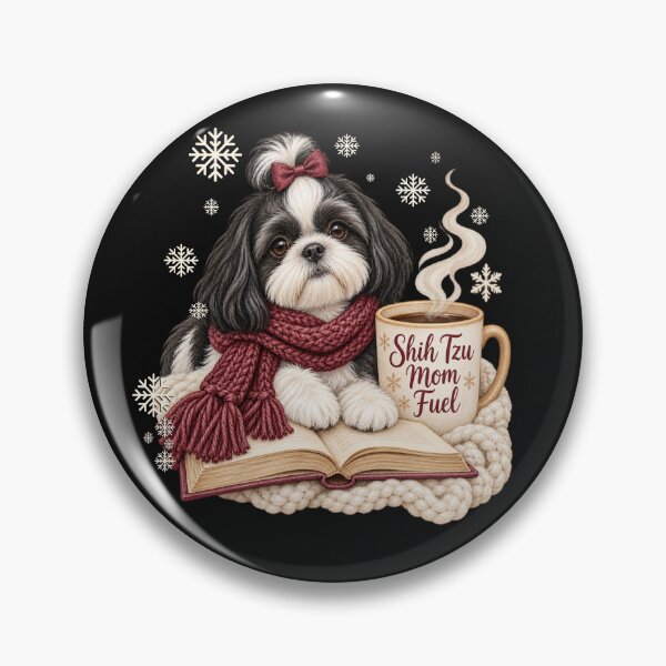 Item preview, Cute Shih Tzu Mom Winter Dog Moms Books and Coffee designed and sold by Cute & Sassy Custom Gifting Boutiques.