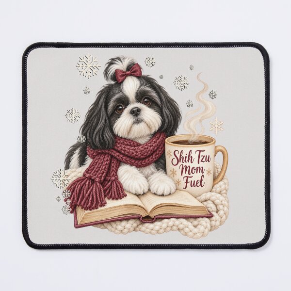 Item preview, Cute Shih Tzu Mom Winter Dog Moms Books and Coffee designed and sold by Cute & Sassy Custom Gifting Boutiques.