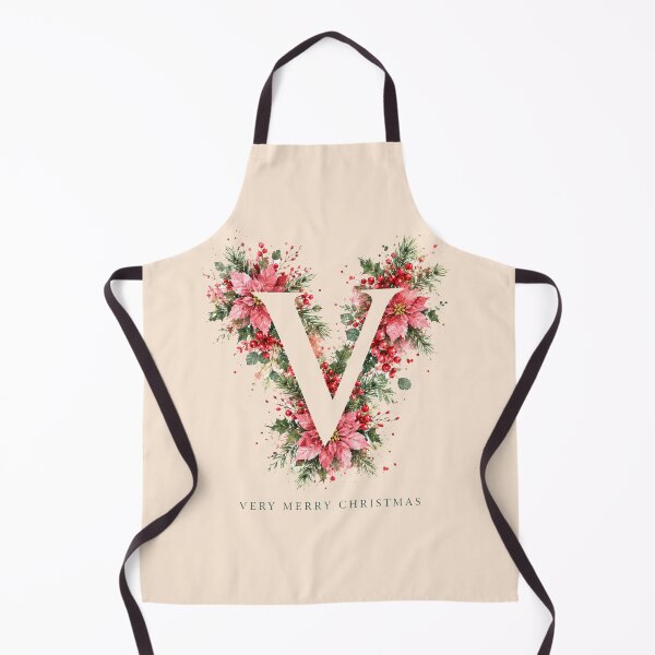 Item preview, Alphabet Botanical Monogram Letter V For Very Merry Christmas designed and sold by Yellowriversss.