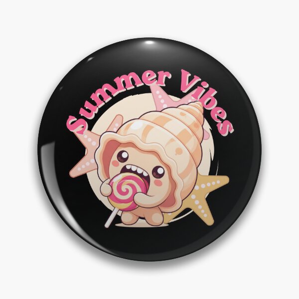 Item preview, Summer Vibes - Cute Funny Seashell Eating Lollipop designed and sold by tellia-kallisto.
