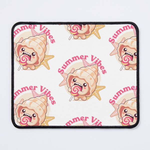 Item preview, Summer Vibes - Cute Funny Seashell Eating Lollipop designed and sold by tellia-kallisto.