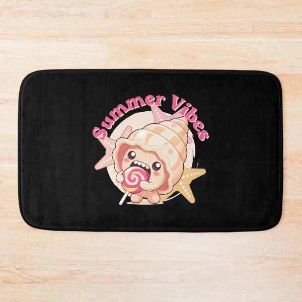 Item preview, Summer Vibes - Cute Funny Seashell Eating Lollipop designed and sold by tellia-kallisto.