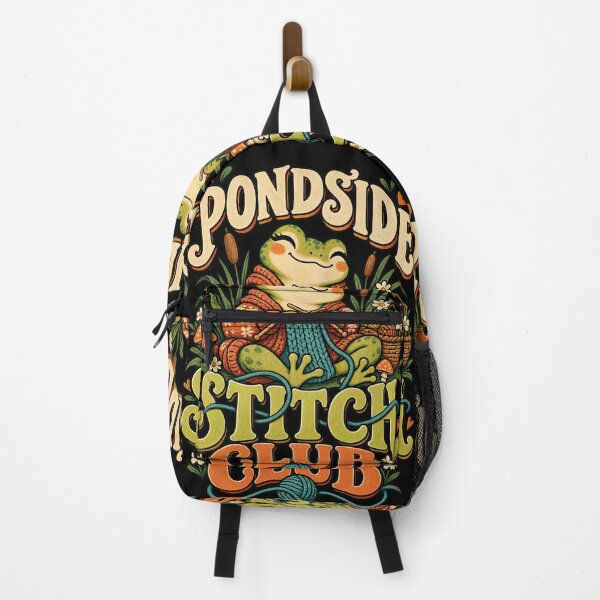 Item preview, Pondside Stitch Club Knitting Frog Cottagecore Yarn Lover designed and sold by MOTIFOLK.