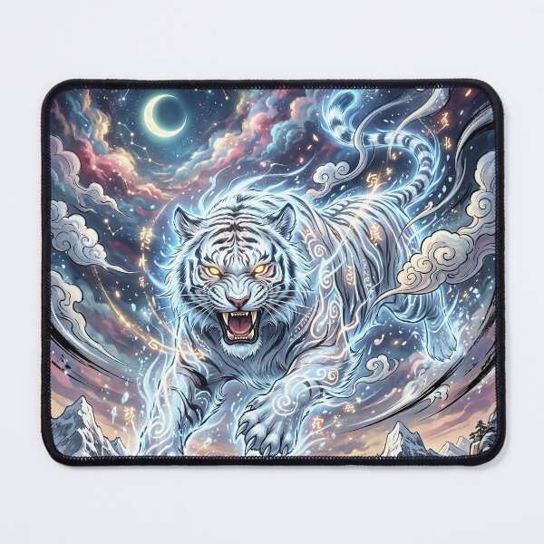 Item preview, Baihu White Tiger - Chinese Spirit Guardian designed and sold by Lucid Dream Pixel.