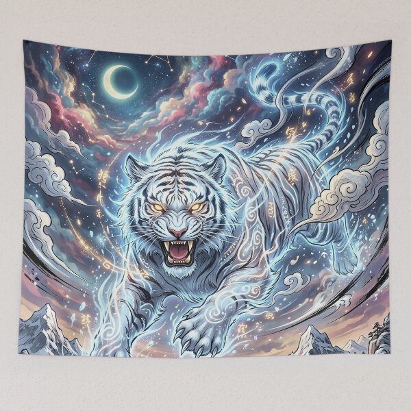 Item preview, Baihu White Tiger - Chinese Spirit Guardian designed and sold by Lucid Dream Pixel.