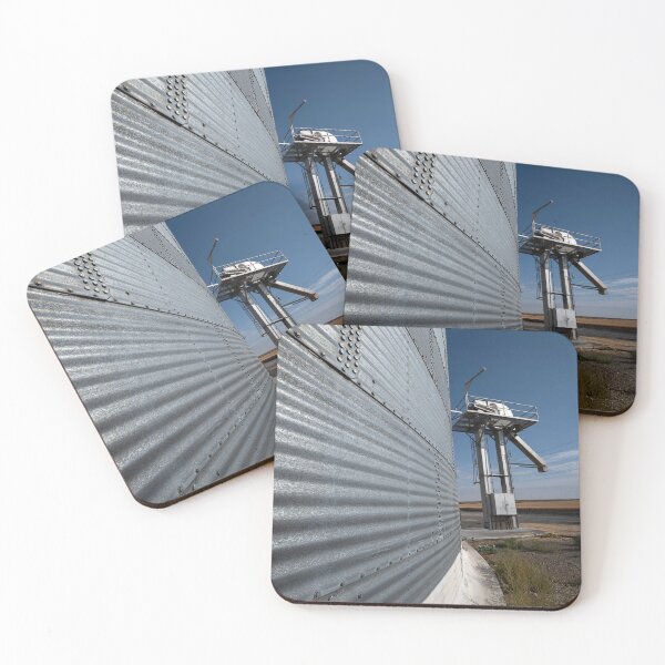 Item preview, Vertical ultrawide shot of grain bin and chute designed and sold by lisavonbiela.