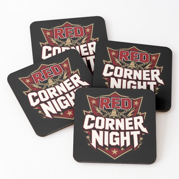 Item preview, Red Corner Night Wrestling Fight Emblem designed and sold by Dogy Corgi.