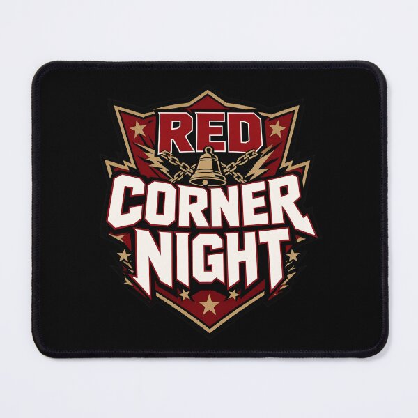 Item preview, Red Corner Night Wrestling Fight Emblem designed and sold by Dogy Corgi.