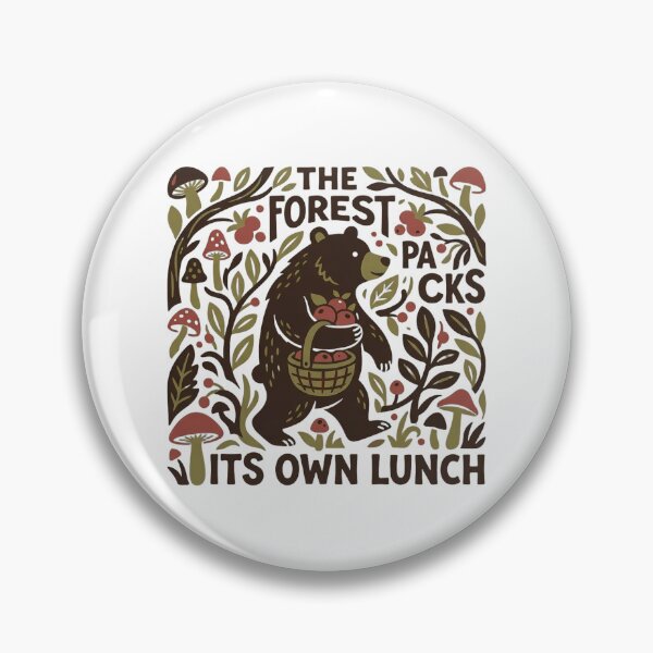 Item preview, Folk Art Cute Woodland Bear Carrying Berry Basket Folk Illustration designed and sold by SHOP-Corner.