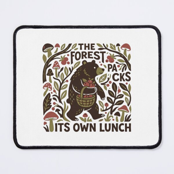 Item preview, Folk Art Cute Woodland Bear Carrying Berry Basket Folk Illustration designed and sold by SHOP-Corner.