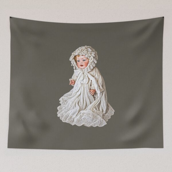 Item preview, Bisque Doll in Christening Gown designed and sold by Susan Savad.