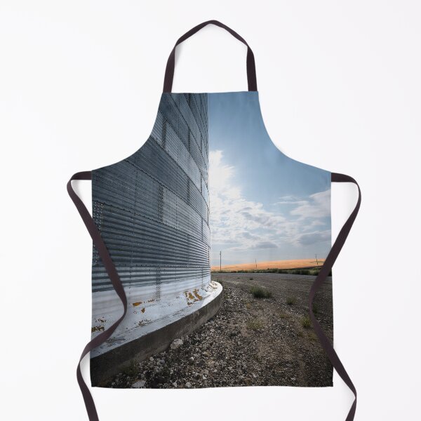 Item preview, Vertical of side of grain bin with sunny sky in the distance designed and sold by lisavonbiela.