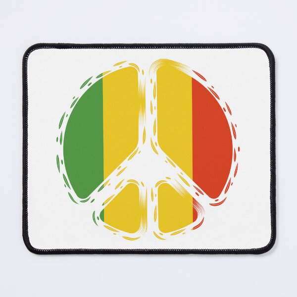 Item preview, Illustration with rasta flag and peace symbol designed and sold by RizikCat.