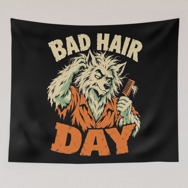 Item preview, Bad Hair Day – Funny Werewolf Vintage Halloween designed and sold by TheAsura.