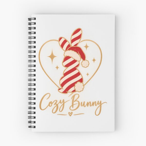 Item preview, Cozy Bunny Candy Cane Heart Christmas Glitter designed and sold by Yellowriversss.