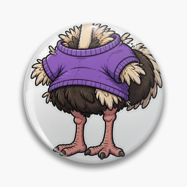 Item preview, Funny Ostrich Sticker — Sweater Weather Unlocked, Goofy Fall Fashion Decal designed and sold by ryleemaxwell.