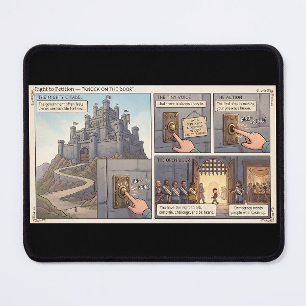 Item preview, Right to petition – knocking on the castle of power designed and sold by Mianku | Für das Leben.