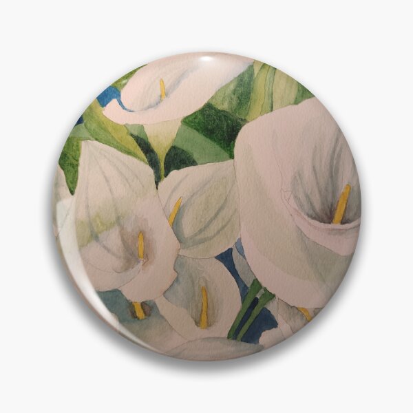 Item preview, White Calla lilies watercolour painting  designed and sold by esvb.