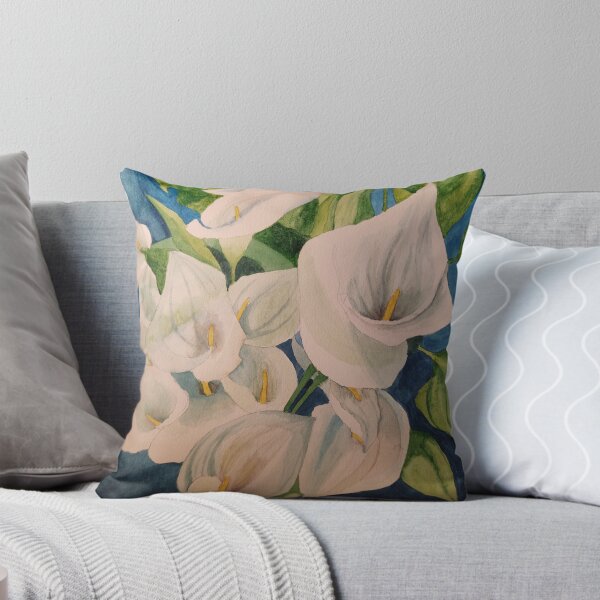 Item preview, White Calla lilies watercolour painting  designed and sold by esvb.