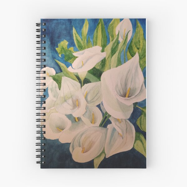 Item preview, White Calla lilies watercolour painting  designed and sold by esvb.