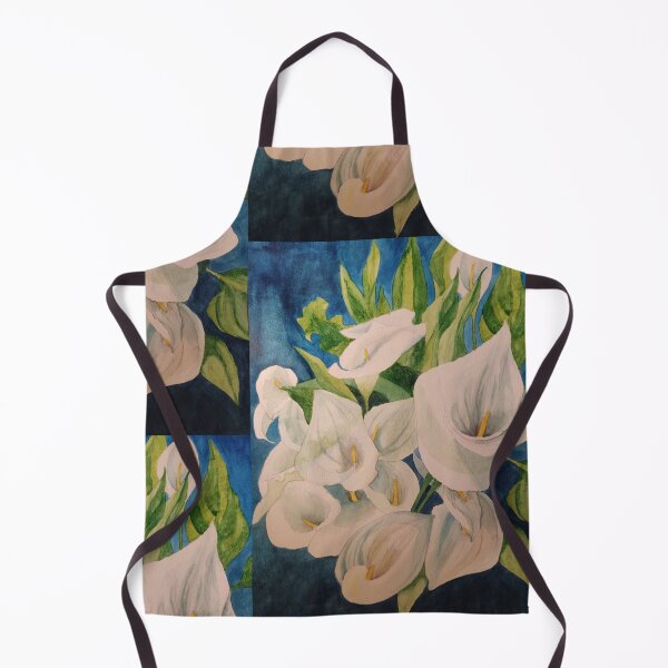 Item preview, White Calla lilies watercolour painting designed and sold by esvb.
