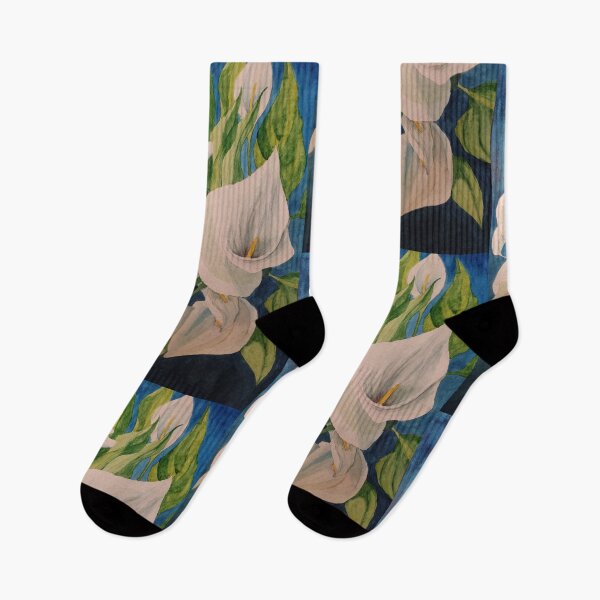 Item preview, White Calla lilies watercolour painting  designed and sold by esvb.