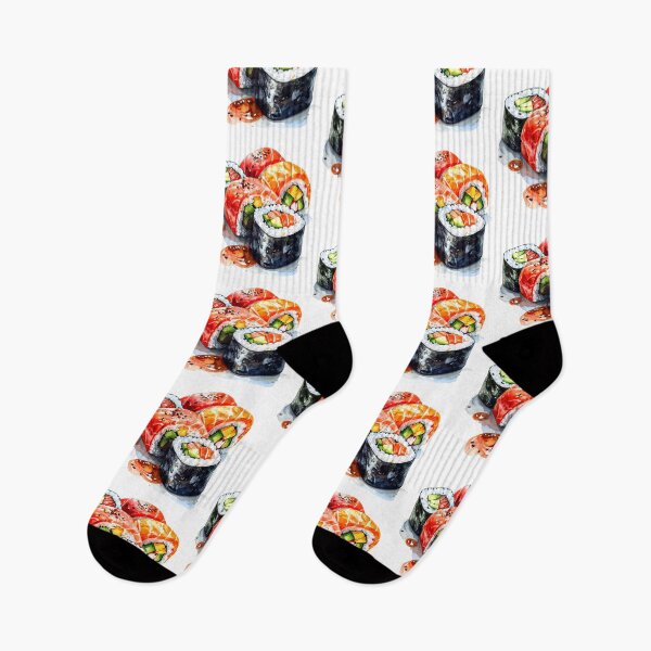 Item preview, Japanese Sushi Watercolor Illustration designed and sold by BetweenForms.