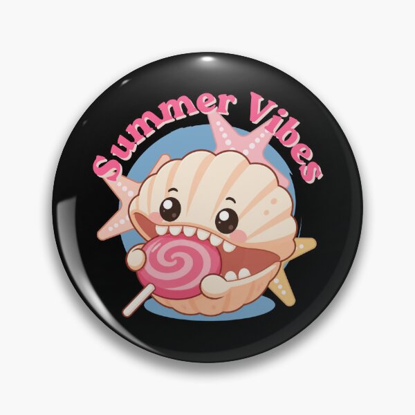 Item preview, Summer Vibes - Cute Funny Seashell Eating Lollipop designed and sold by tellia-kallisto.