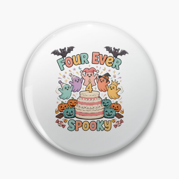 Item preview, Four Ever Spooky Halloween 4th Birthday Party Funny Ghost designed and sold by Redgiant87x.