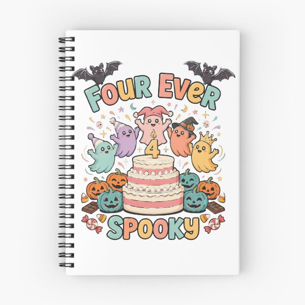 Item preview, Four Ever Spooky Halloween 4th Birthday Party Funny Ghost designed and sold by Redgiant87x.