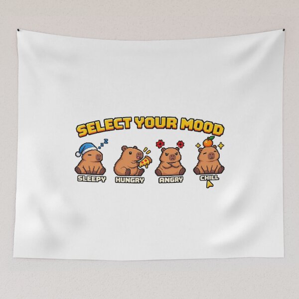Item preview, Capybara: Select Your Mood - Pixel Art Gamer designed and sold by CircinusStore.