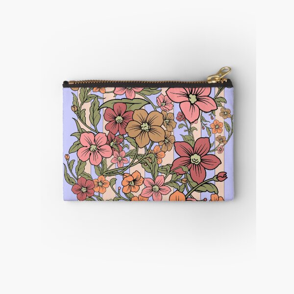 Item preview, Vertical Lines with Art Nouveau Flowers designed and sold by cbfineart.