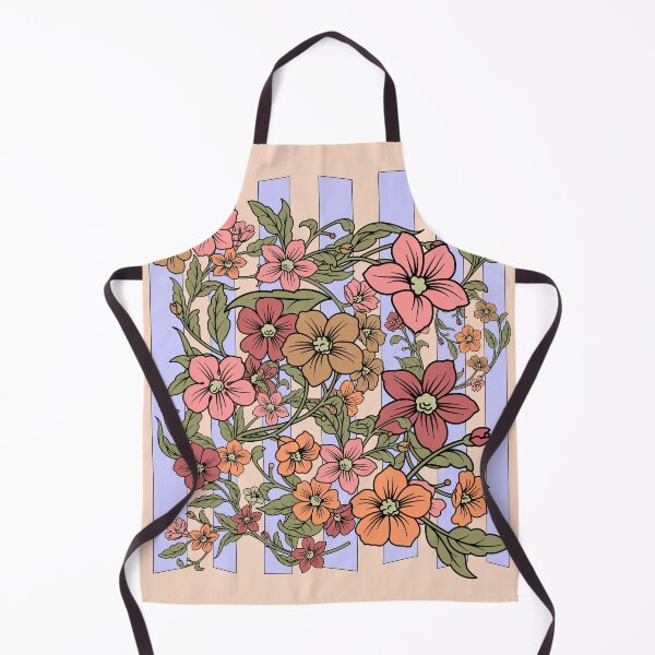 Item preview, Vertical Lines with Art Nouveau Flowers designed and sold by cbfineart.