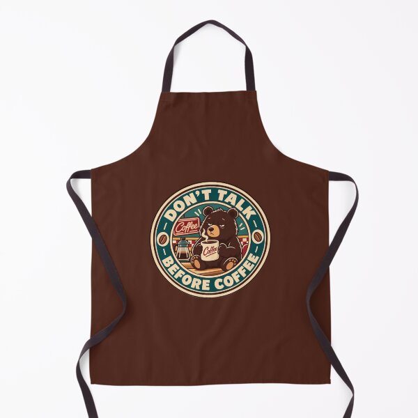 Item preview, Don't Talk Before Coffee | Sleepy Bear Vintage Coffee Lover Design designed and sold by IronySupply.