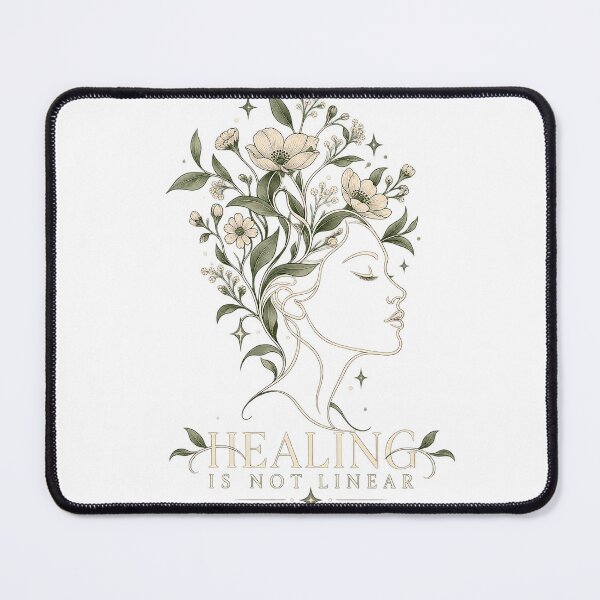 Item preview, Healing Is Not Linear Botanical Mental Health Awareness Floral Design designed and sold by MotiveStuff.