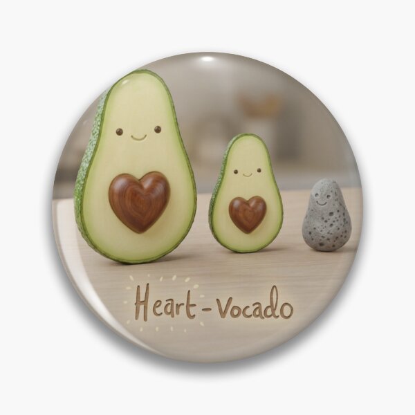 Item preview, Heart Vocado cute Avocado pun designed and sold by Vintage Designs +.