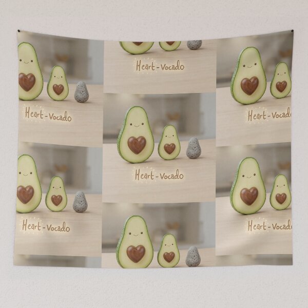 Artikelvorschau, Herz-Vocado, süßes Avocado-Wortspiel entworfen und verkauft von Vintage Designs +.