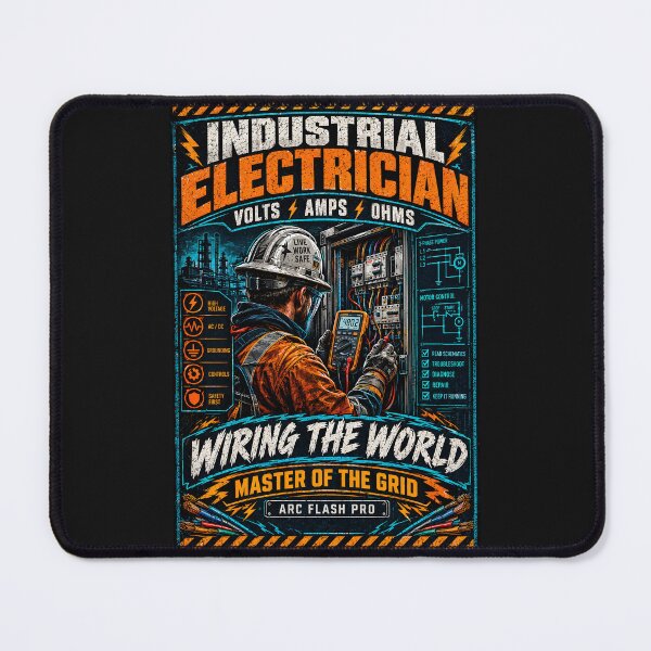 Item preview, Industrial Electrician Volts Amps Wiring World Shirt designed and sold by StudioBilly3000.