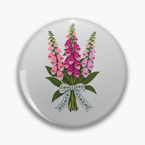 Item preview, Pink Foxglove Bouquet with Floral Ribbon designed and sold by hattie's.
