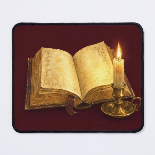 Item preview, Candlelit Chapter Cozy Book Lover Illustration | Bookish Wall Art designed and sold by FixationStudio.