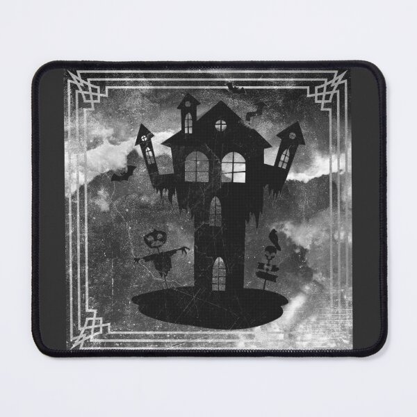 Item preview, Creepy Halloween Haunted House Scarecrow Bats Moonlit designed and sold by Ghoul Enterprises.