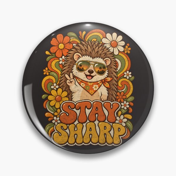 Item preview, Retro Hedgehog Flower Power designed and sold by AwesomeBeyondLimits.