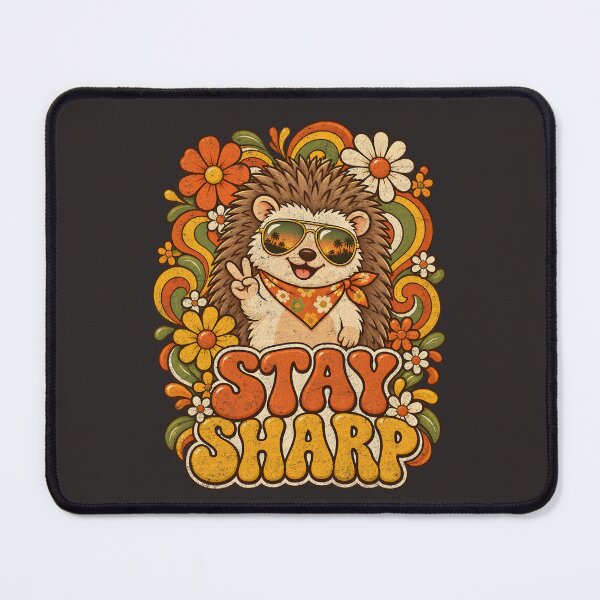 Item preview, Retro Hedgehog Flower Power designed and sold by AwesomeBeyondLimits.
