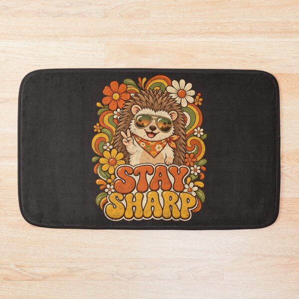 Item preview, Retro Hedgehog Flower Power designed and sold by AwesomeBeyondLimits.
