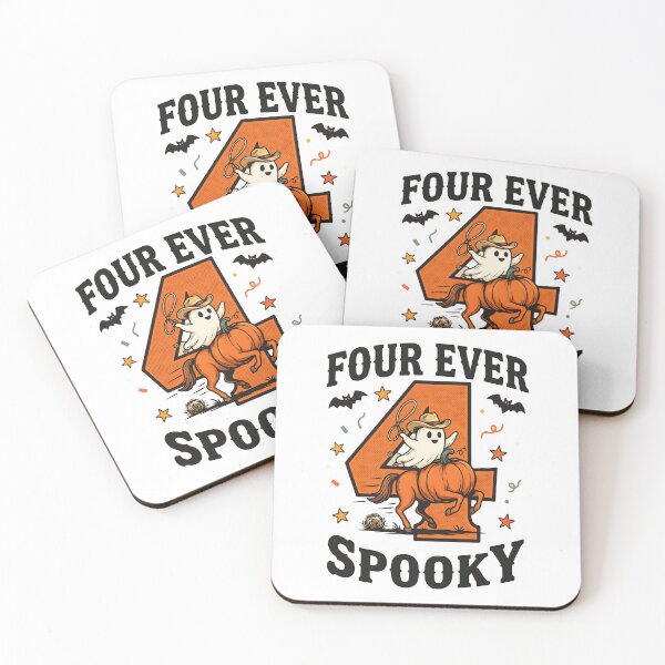 Item preview, Four Ever Spooky Funny Ghost Halloween 4th Birthday designed and sold by Redgiant87x.