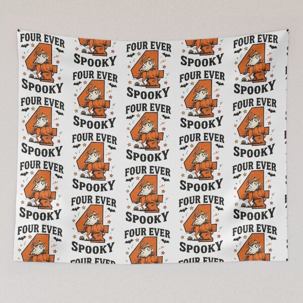 Item preview, Four Ever Spooky Funny Ghost Halloween 4th Birthday designed and sold by Redgiant87x.