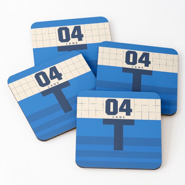Item preview, Lane 04 – Swimming Pool Lane Bath Mat designed and sold by astersgraphics.