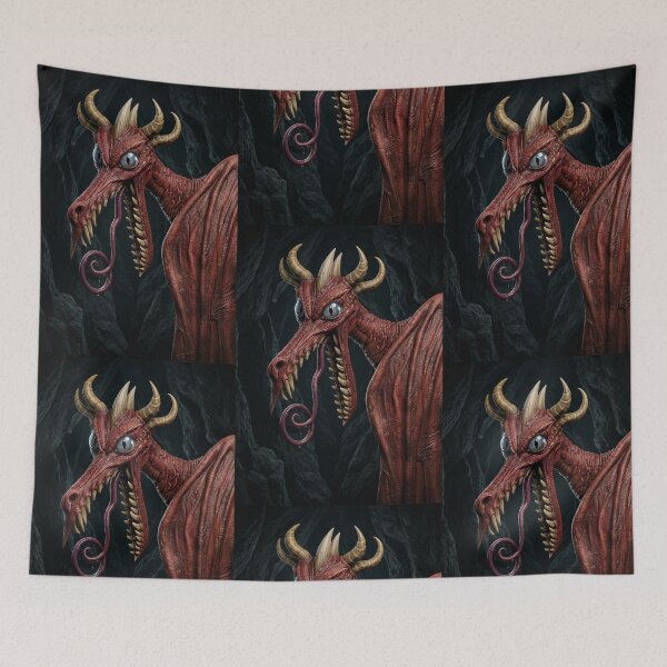 Artikelvorschau, Illustration des Roten Drachen entworfen und verkauft von Vintage Designs +.